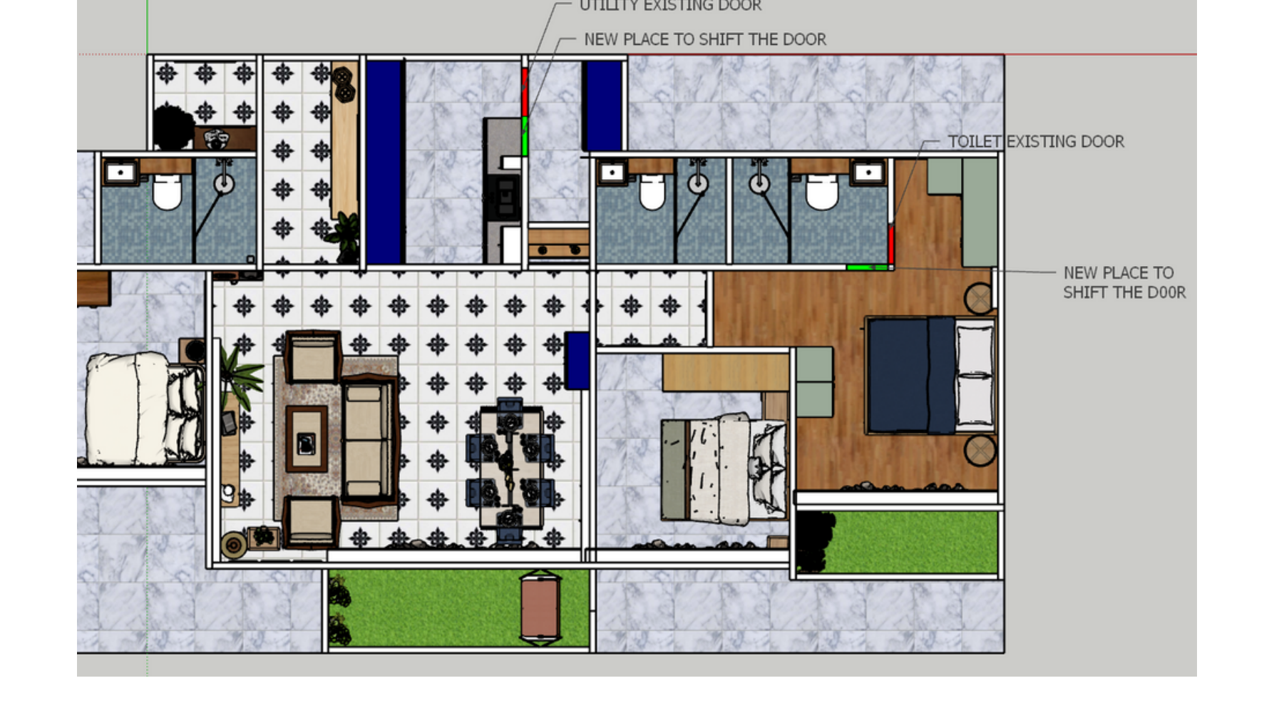 Rendered room audit